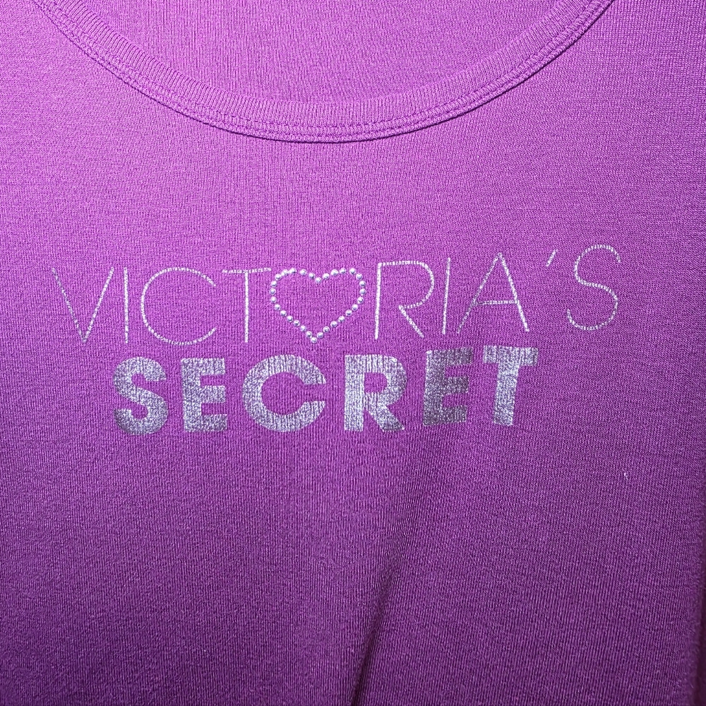 Vintage Victoria's Secret Short Sleeve Bling Detail Sleep Shirt- Size Lg